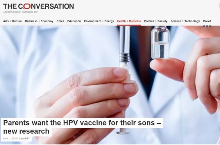 Parents want the HPV vaccine for their sons – new research